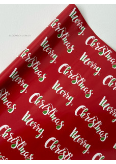 Подарунковий папір «Merry Christmas червоний»