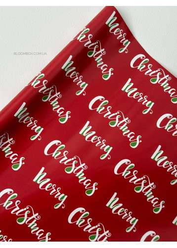 Подарунковий папір «Merry Christmas червоний»