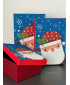 Коробки новогодние блестящие "Santa" j00232