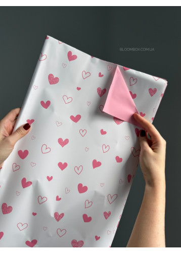 Пленка «Сердечко» j00479 розовая №01