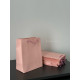 Сумочки подарочные однотонный М (12 шт) розовые