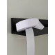 Стрічка репсова 2,5 см біло-бузкова 0001 Bright White