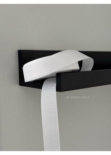 Стрічка репсова 2,5 см біла 0029 White