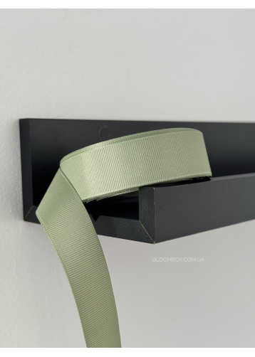 Стрічка репсова 2,5 см оливкова 0566 Soft Pine