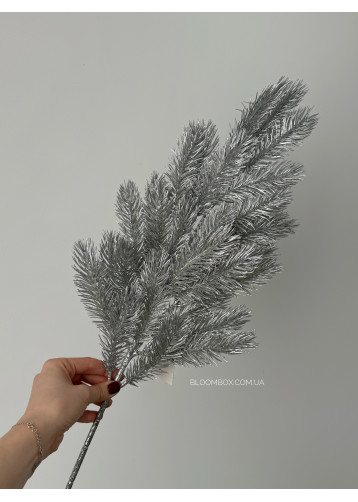 Гілка ялинки С30399 срібна