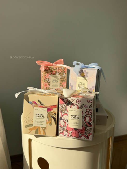 Аромасвеча «Spring Floral» L01668 Clean Cotton серая