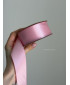 Стрічка атласна двостороння преміум 4 см rose pink 0154 Стрічка атласна двостороння преміум 4 см rose pink 0154