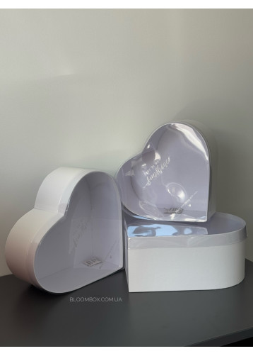 Сердца с прозрачной крышкой «M»  j95802 белые