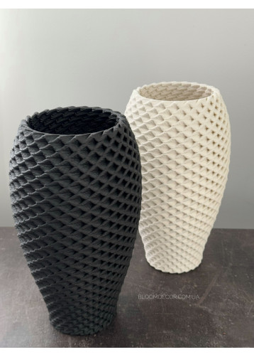 Ваза керамічна 3D чорна L00868 