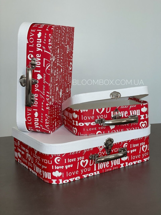 Сундуки плоские «Love» с белой крышкой J01037
