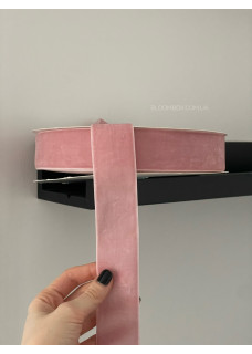 Стрічка оксамитова 4 см пудровая №39